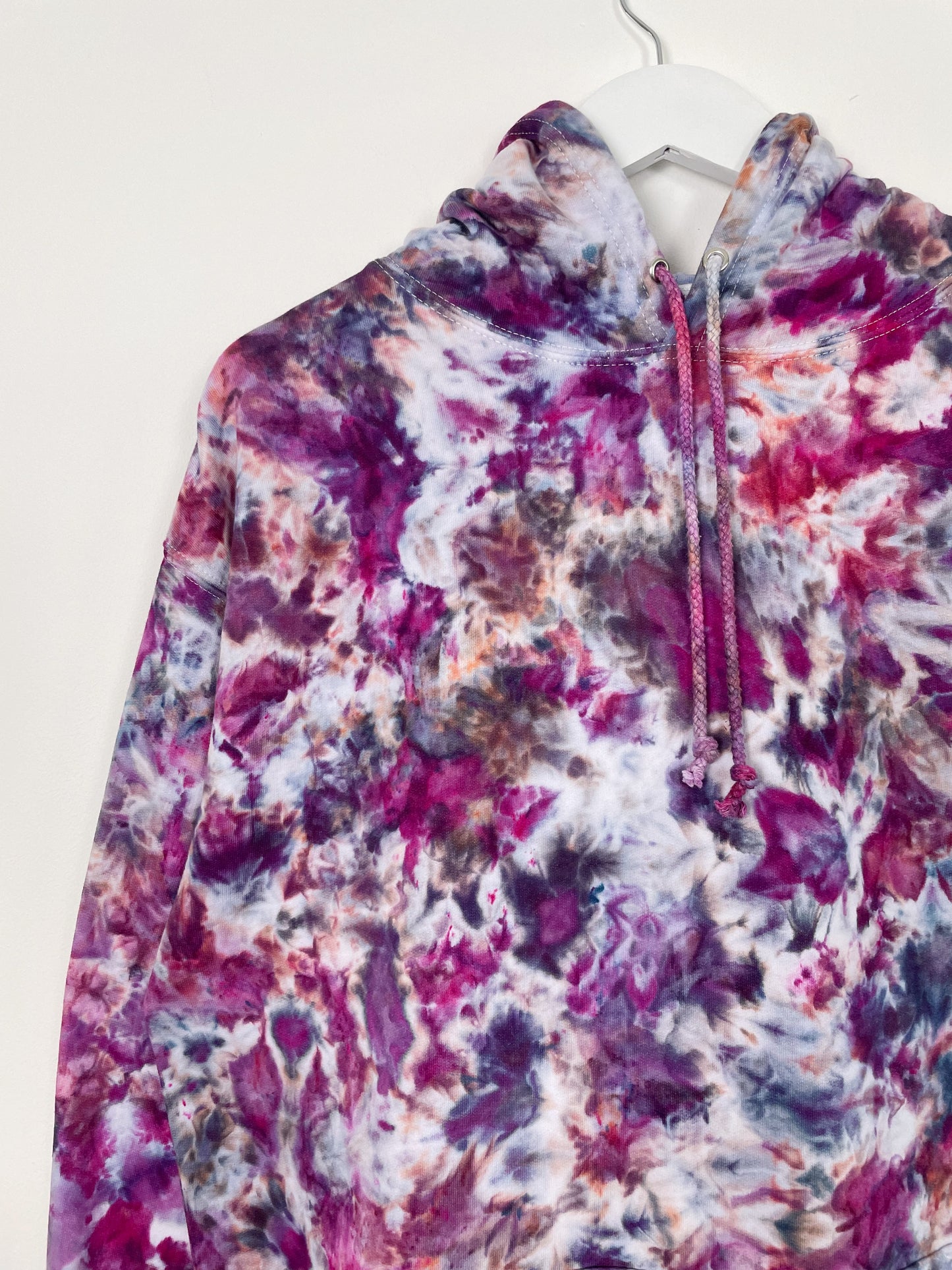 L | Ice Dye Berry Storm Hand Dyed Pullover Hoodie