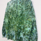 M | Ice Dye Dark Green Hand Dyed Pullover Hoodie