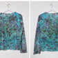 Ice Dye Longsleeve Top Blue Purple Green