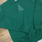 X-mas Jumper | Hand Embroidered Green Christmas Sweatshirt