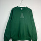 X-mas Jumper | Hand Embroidered Green Christmas Sweatshirt