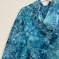 S | Ice Dye Ocean Blue Hand Dyed Pullover Hoodie