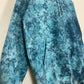 M | Ice Dye Ocean Blue Hand Dyed Pullover Hoodie