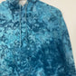 M | Ice Dye Ocean Blue Hand Dyed Pullover Hoodie