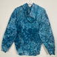 M | Ice Dye Ocean Blue Hand Dyed Pullover Hoodie