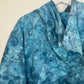 M | Ice Dye Ocean Blue Hand Dyed Pullover Hoodie