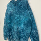 XL | Ice Dye Ocean Blue Hand Dyed Pullover Hoodie