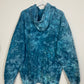 XL | Ice Dye Ocean Blue Hand Dyed Pullover Hoodie