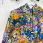 M | Ice Dye Blue Sunrise Multicolour Hand Dyed Pullover Hoodie