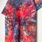 M | Ice Dye Red Galaxy Hand Dyed Ice Tie Dye T-Shirt