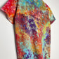 S | Ice Dye Rainbow Multicolour Hand Dyed Ice Tie Dye T-Shirt