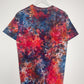 M | Ice Dye Red Galaxy Hand Dyed Ice Tie Dye T-Shirt