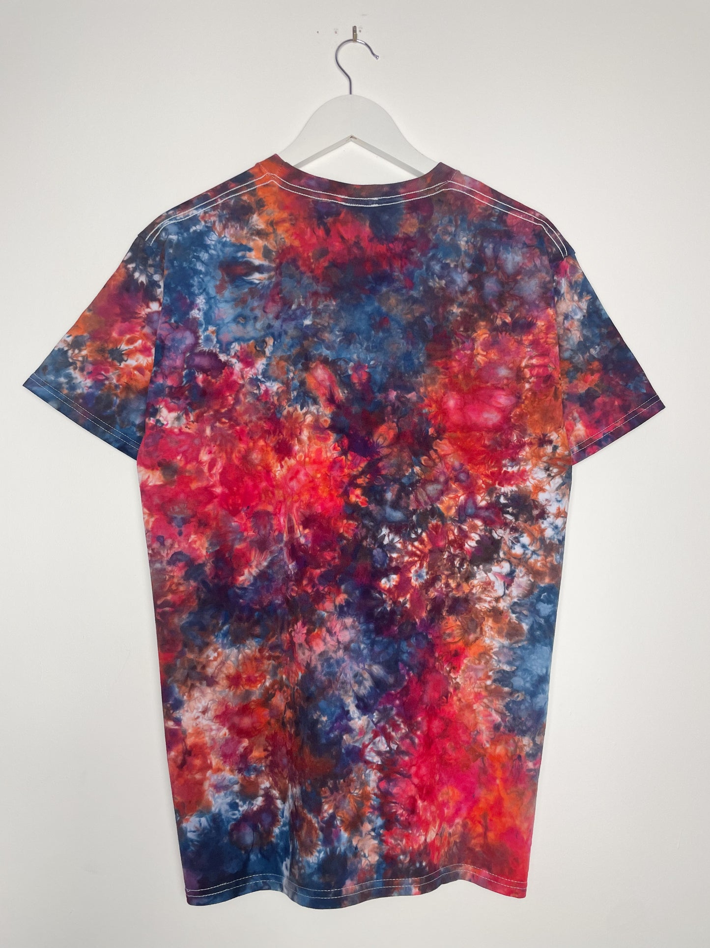 M | Ice Dye Red Galaxy Hand Dyed Ice Tie Dye T-Shirt