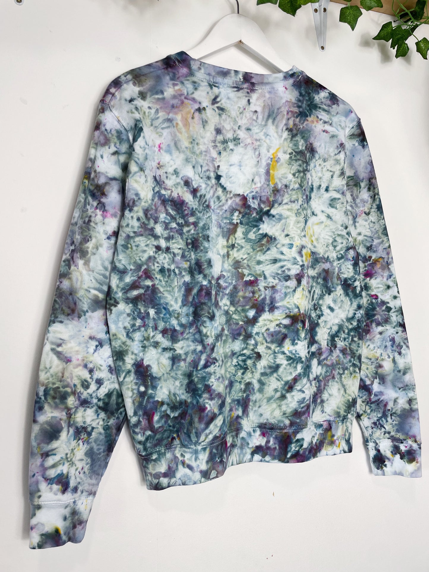 S | Ice Dye Cosmic Black Hand Dyed Sweatshirt