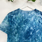 S | Ice Dye Ocean Blue Hand Ice Tie Dye T-Shirt