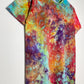 S | Ice Dye Rainbow Multicolour Hand Dyed Ice Tie Dye T-Shirt