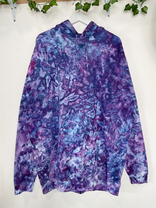 XXL | Ice Dye Purple Hand Dyed Pullover Hoodie