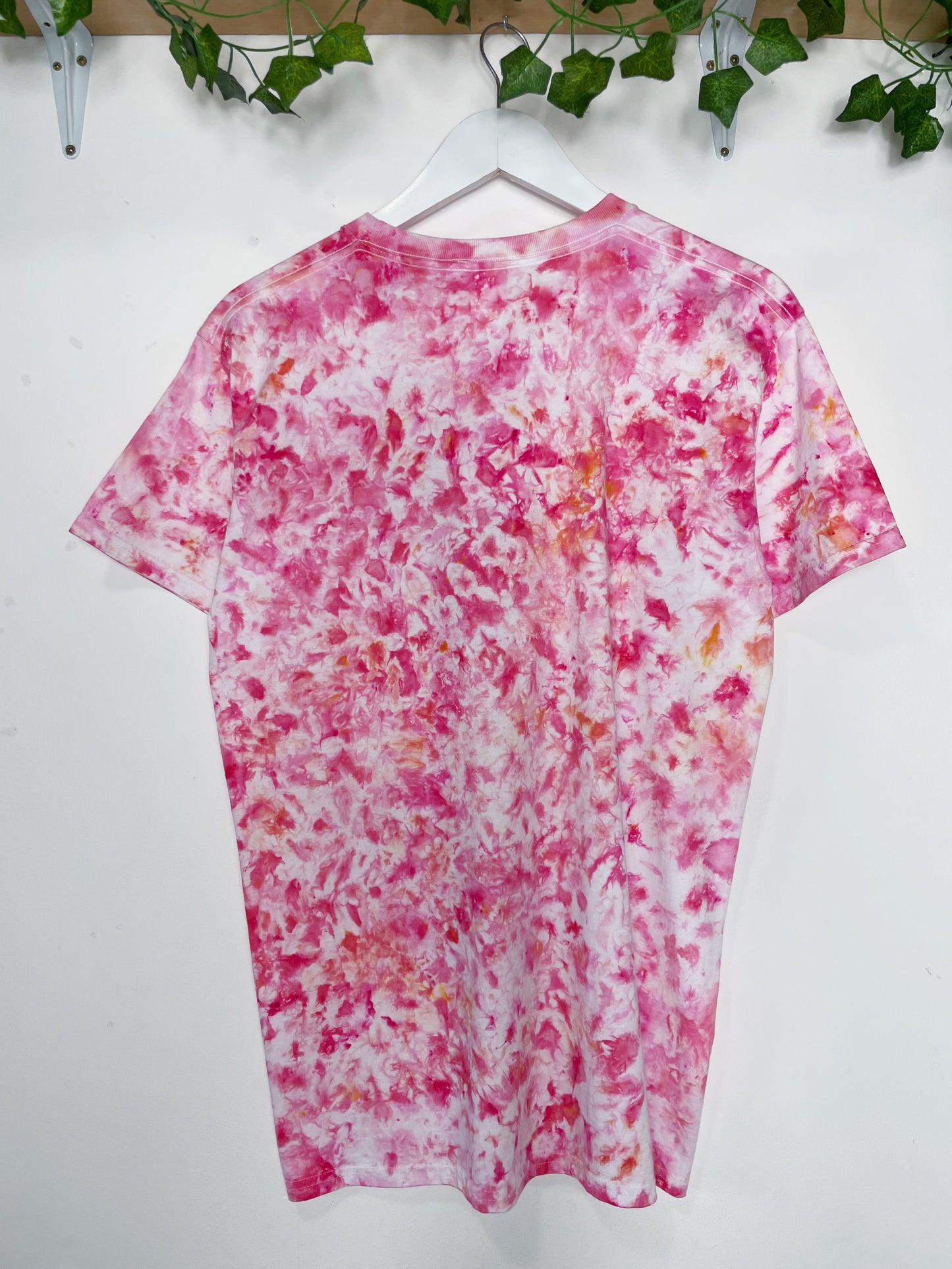 M | Ice Dye Pink Hand Dyed Ice Tie Dye T-Shirt