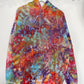 XL | Ice Dye Rainbow Pink Multicolour Hand Dyed Pullover Hoodie