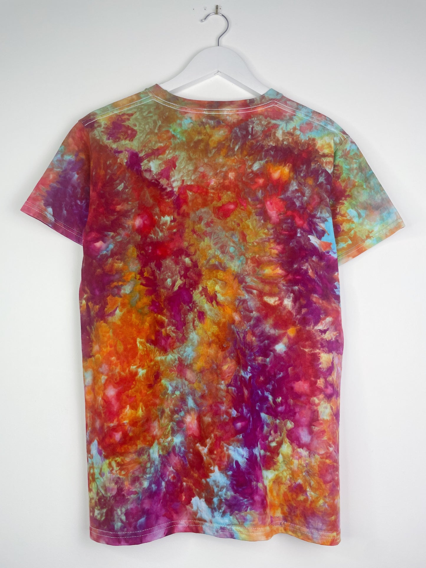 S | Ice Dye Rainbow Multicolour Hand Dyed Ice Tie Dye T-Shirt