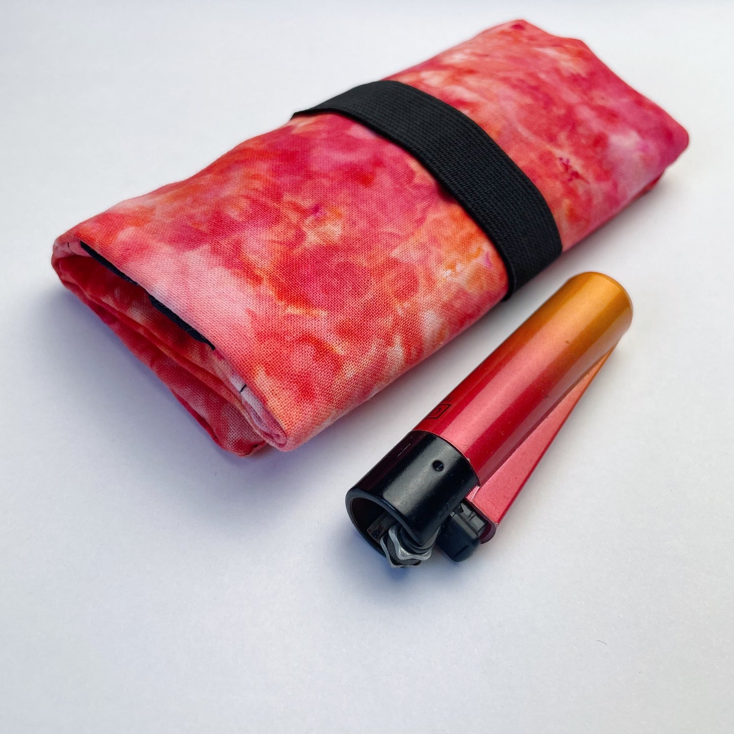 Handmade Ice Dyed Tobacco Pouch | Red Tobacco Storage Cover