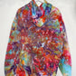 XL | Ice Dye Rainbow Pink Multicolour Hand Dyed Pullover Hoodie