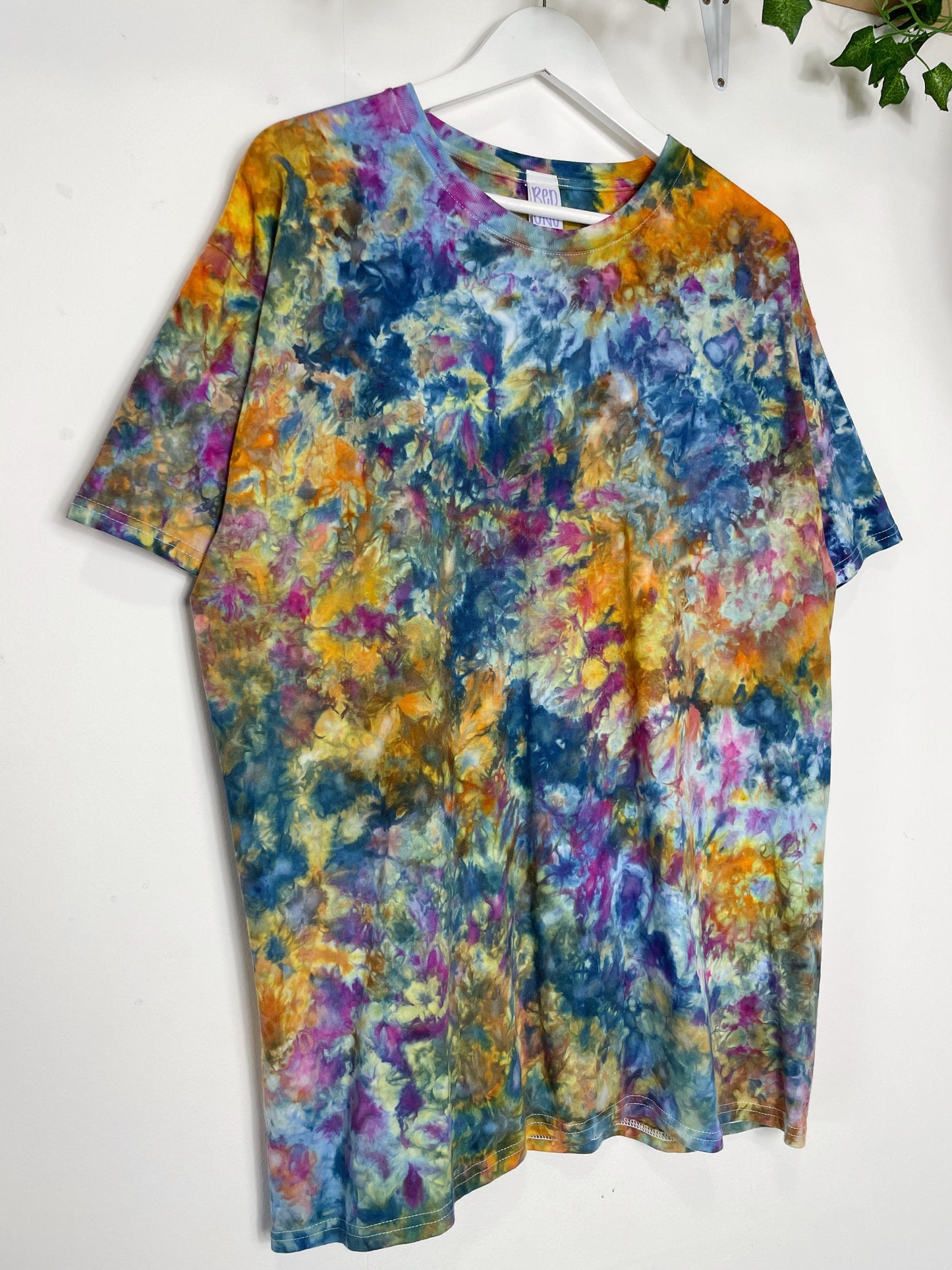 XL | Ice Dye Blue Sunrise Hand Dyed Ice Tie Dye T-Shirt