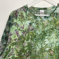 L | Ice Dye Dark Green and Purple Hand Dyed Sweatshirt