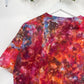 XL | Ice Dye Red Galaxy Hand Dyed Ice Tie Dye T-Shirt