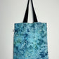 Handmade Blue Ice Dye Tote Bag