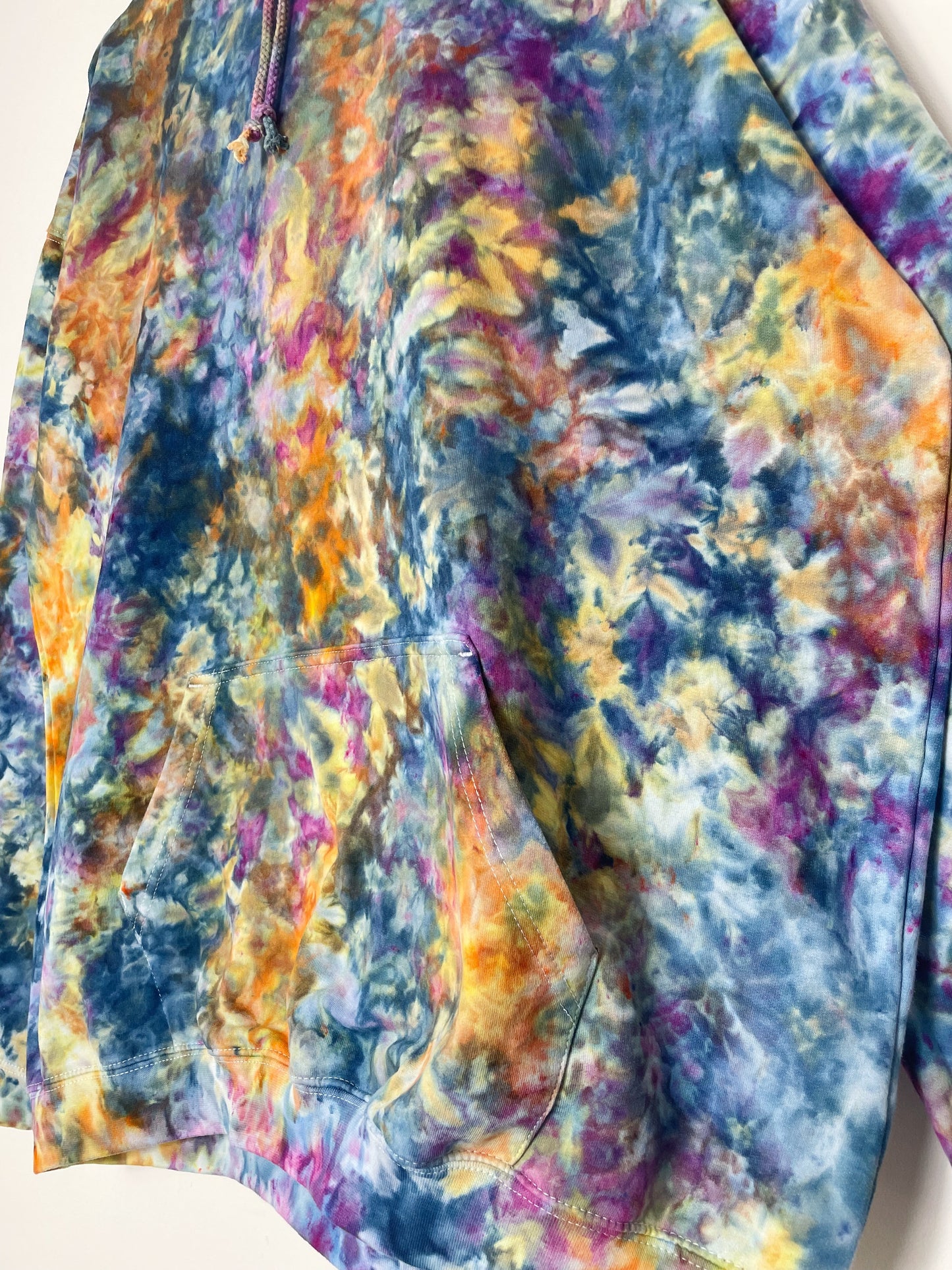 XXL | Ice Dye Blue Sunrise Hand Dyed Pullover Hoodie