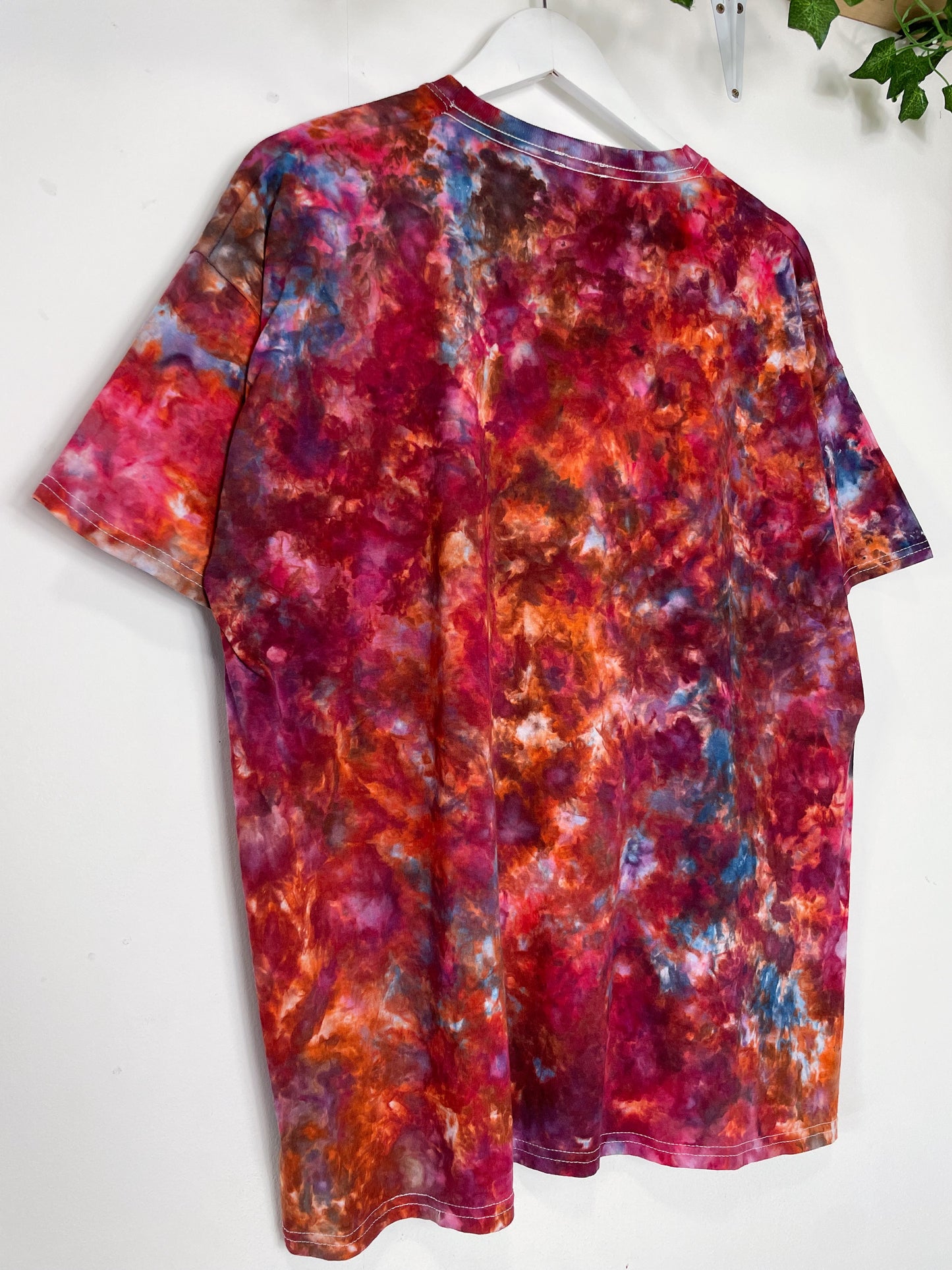 XL | Ice Dye Red Galaxy Hand Dyed Ice Tie Dye T-Shirt