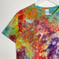 S | Ice Dye Rainbow Multicolour Hand Dyed Ice Tie Dye T-Shirt