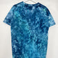 L | Ice Dye Ocean Blue Hand Dyed Ice Tie Dye T-Shirt