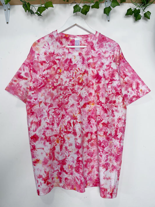 XL | Ice Dye Pink Hand Dyed Ice Tie Dye T-Shirt