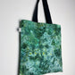 Dark Green Ice Dye Handmade Tote Bag