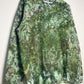 L | Ice Dye Dark Green and Purple Hand Dyed Sweatshirt