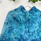 S | Ice Dye Ocean Blue Hand Dyed Pullover Hoodie