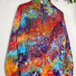 S | Ice Dye Rainbow Pink Multicolour Hand Dyed Pullover Hoodie