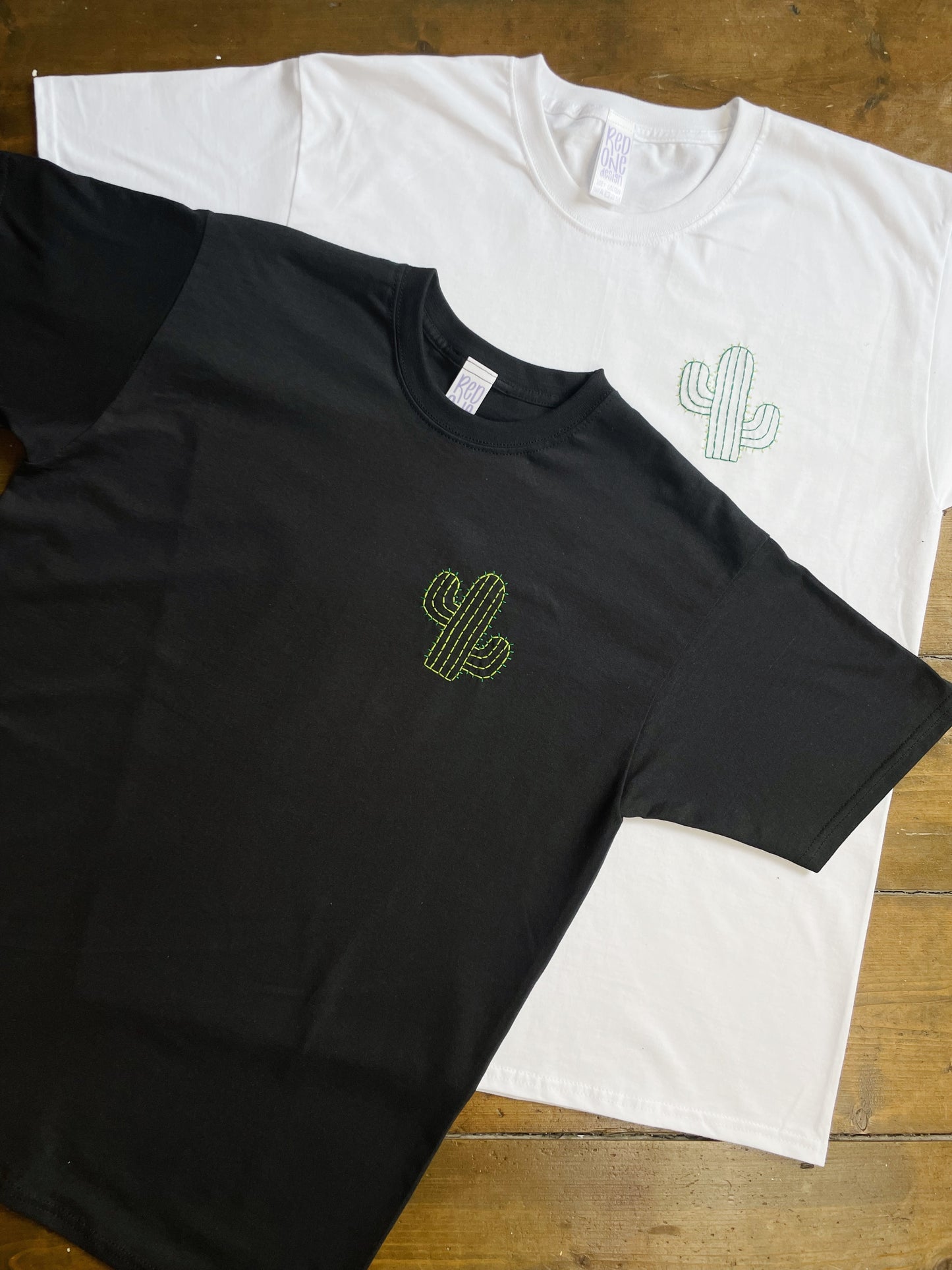 Cactus - Hand Embroidered Unisex T-Shirt