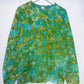 M | Ice Dye Green and Orange Hand Dyed Sweatshirt