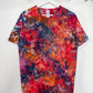 L | Ice Dye Red Galaxy Hand Dyed Ice Tie Dye T-Shirt