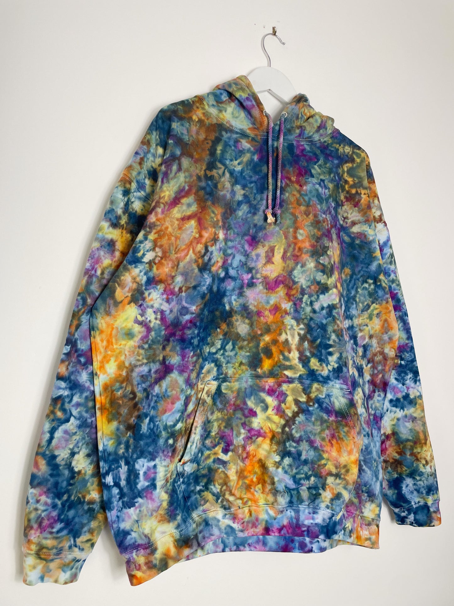 XXL | Ice Dye Blue Sunrise Hand Dyed Pullover Hoodie