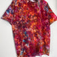 XL | Ice Dye Red Galaxy Hand Dyed Ice Tie Dye T-Shirt