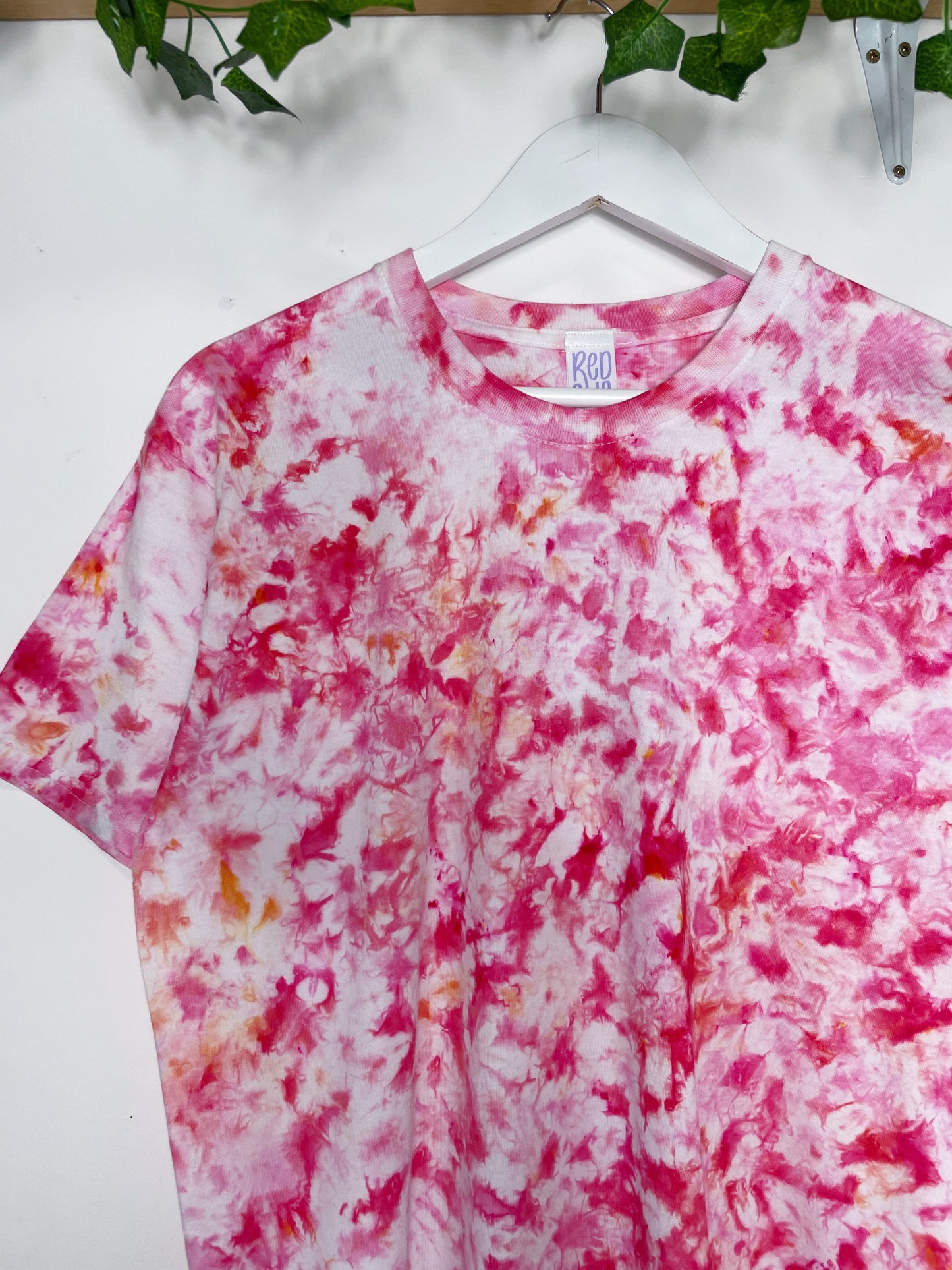 M | Ice Dye Pink Hand Dyed Ice Tie Dye T-Shirt