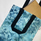 Handmade Blue Ice Dye Tote Bag