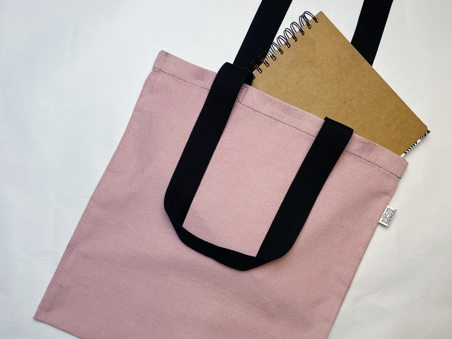 Pink Corduroy Handmade Tote Bag