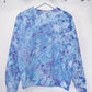 S | Ice Dye Light Blue and Pink Hand Dyed Sweatshirt