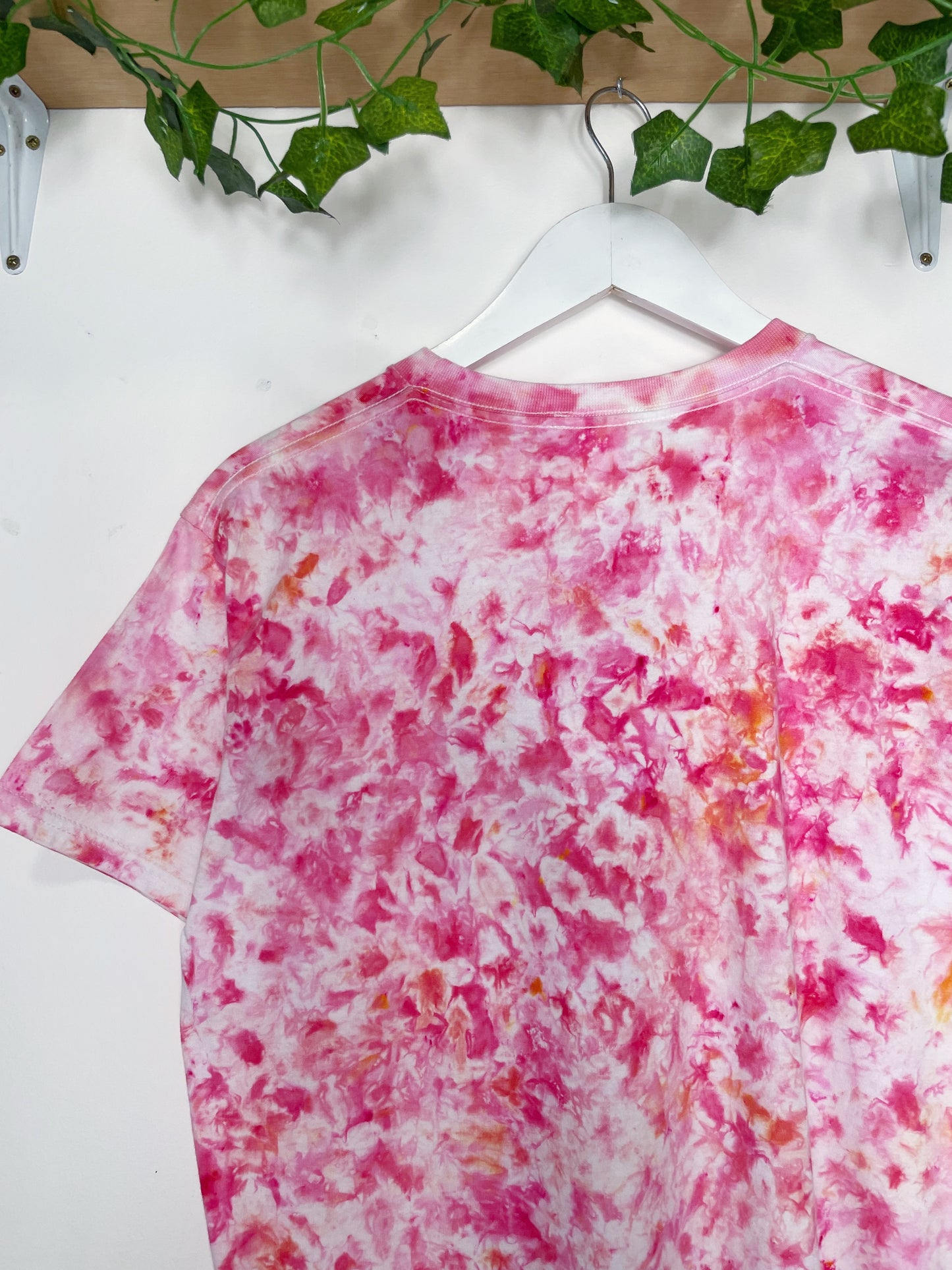 M | Ice Dye Pink Hand Dyed Ice Tie Dye T-Shirt