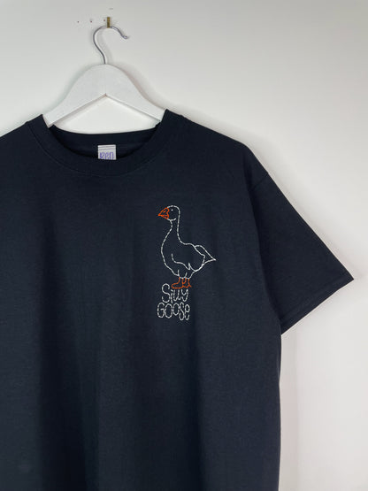 Silly Goose - Hand Embroidered Unisex T-Shirt